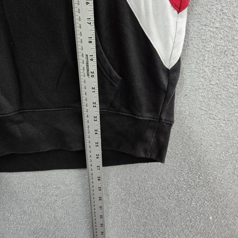 True Religion Men Hoodie L/G Black Colorblock‎ Fleece Buddha Activewear Zipper